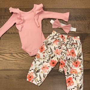 Baby girl boutique outfit size 80